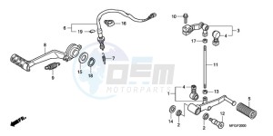 CB600FAA E / ABS MKH drawing PEDAL