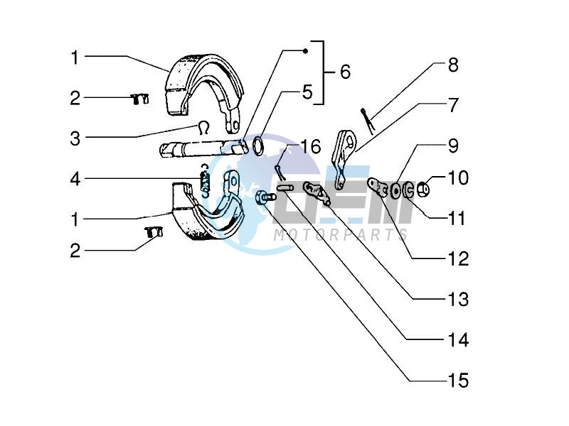 Rear brake - Brake jaw