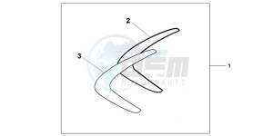 XL700VAB TRANSALP E drawing FAIRING SCUFF GUARD