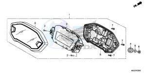 CBR500RAD CBR500R ABS UK - (E) drawing METER