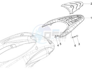 Liberty 125 4t e3 drawing Rear luggage rack