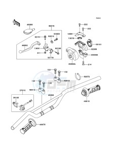 KX85/KX85-<<II>> KX85BDF EU drawing Handlebar