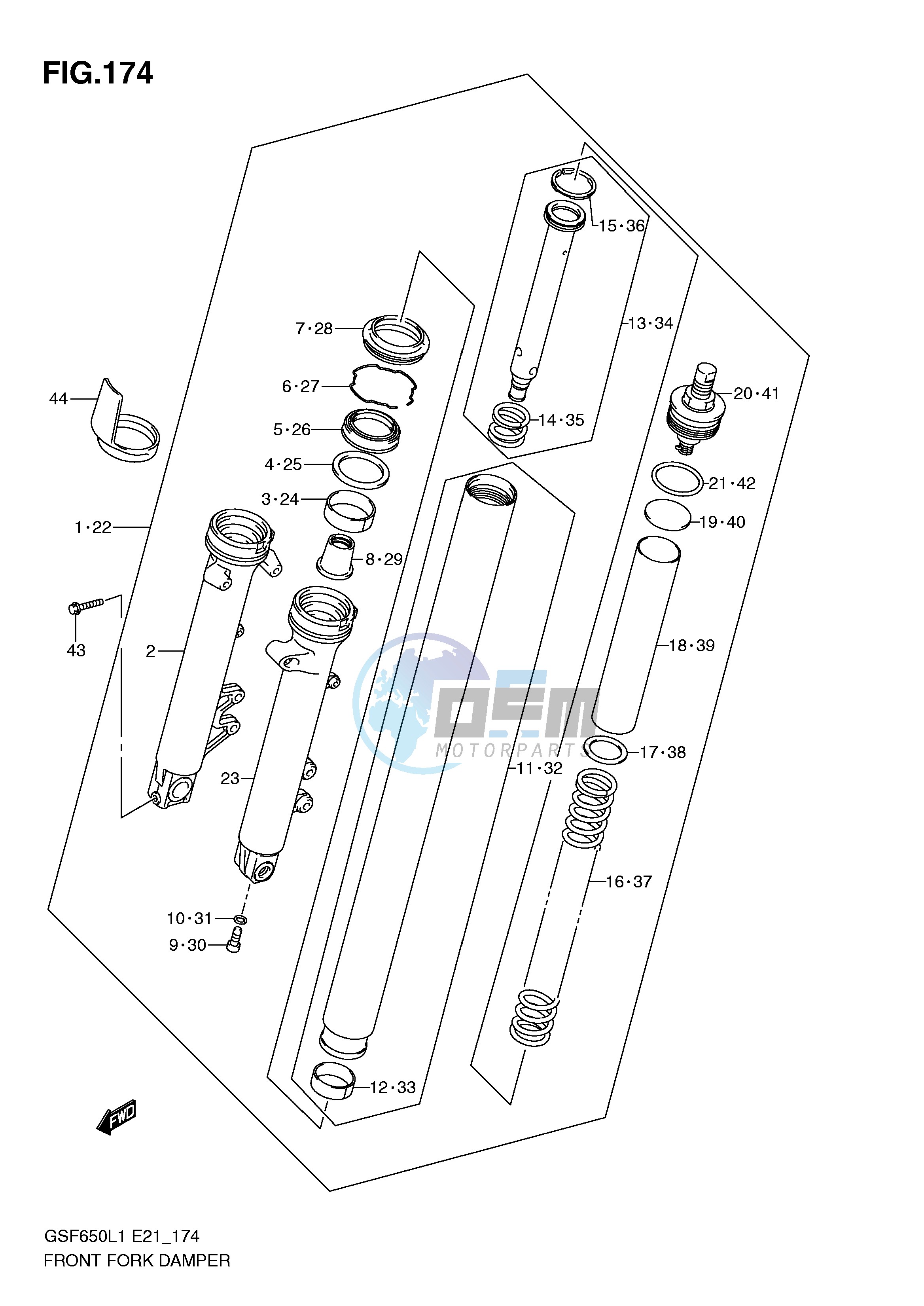 FRONT FORK DAMPER (GSF650SAL1 E21)