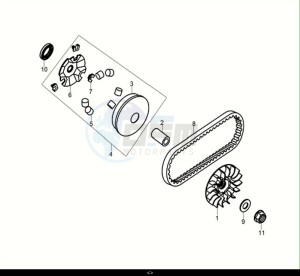 JET 14 200i (XC20W2-EU) (E5) (M1) drawing MOVABLE DRIVE FACE ASSY