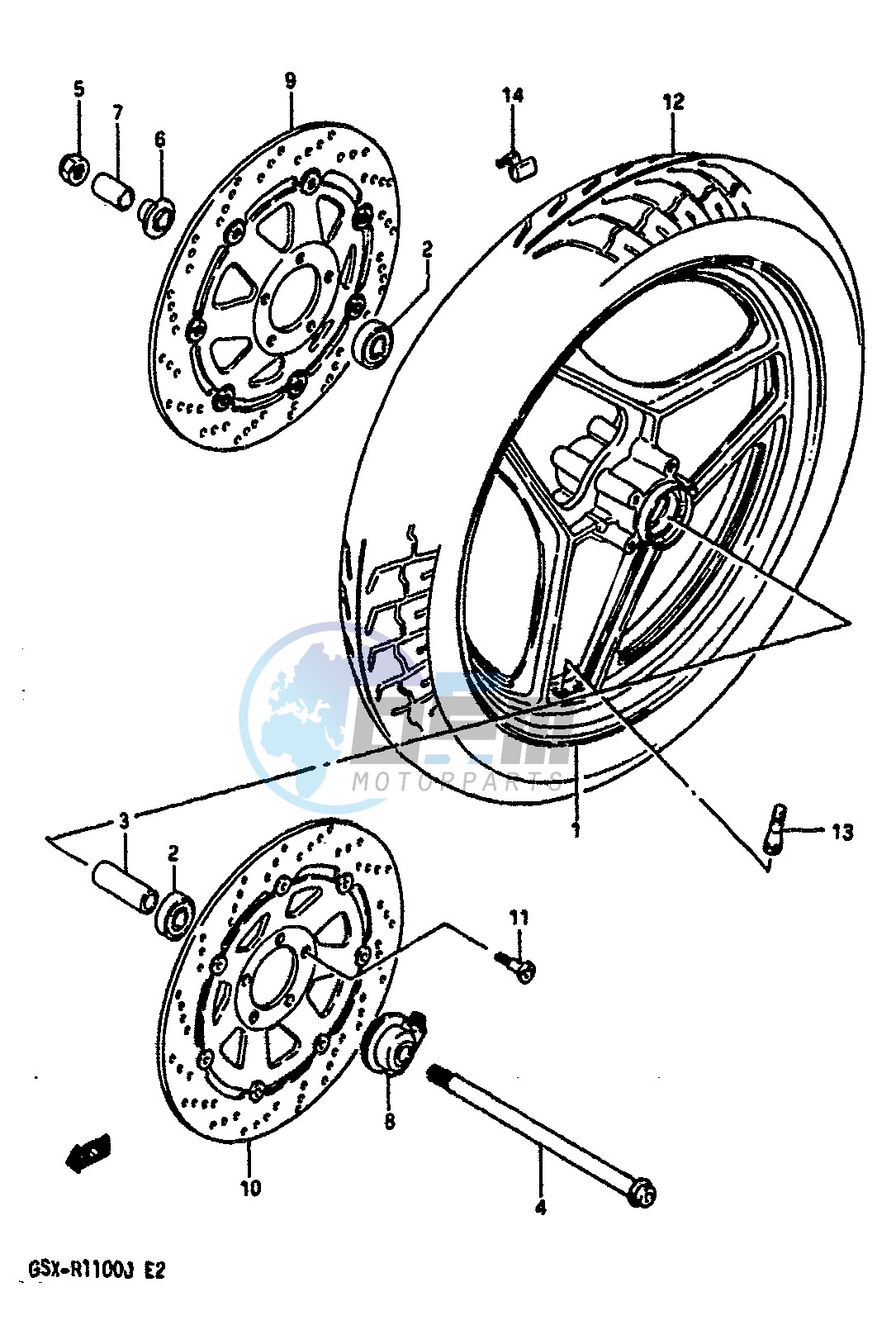 FRONT WHEEL (MODEL H)