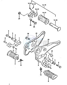 GSX750 (T-X) drawing FOOTREST