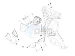 Liberty 150 4t 2v ie e3 (Vietnam) drawing Head lamp - Turn signal lamps