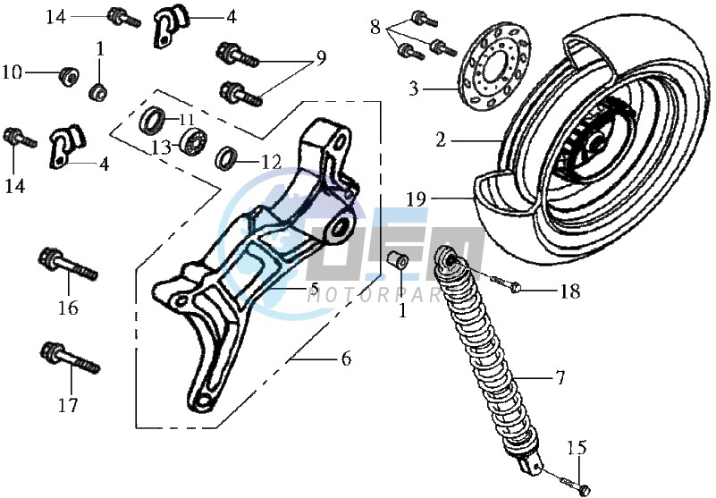 REAR WHEEL / REAR FORK