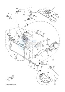 MT125A MT-125 ABS (BR34 BR34 BR34 BR34 BR34) drawing RADIATOR & HOSE