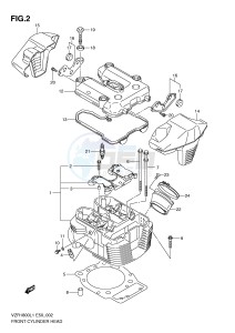 VZR1800 (E50) INTRUDER drawing FRONT CYLINDER HEAD