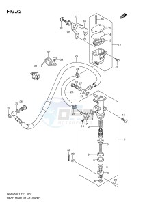 GSR750 (E21) drawing REAR MASTER CYLINDER