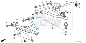 TRX500FA9 Australia - (U) drawing FRONT ARM