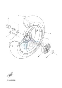 NS50N AEROX NAKED (1PL4) drawing REAR WHEEL