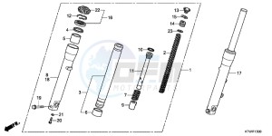 SH300B drawing FRONT FORK