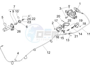 GTS 125 4T E3 UK drawing Locks