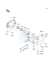 KVF 650 A [PRAIRIE 650 4X4] (A2) [PRAIRIE 650 4X4] drawing HEADLIGHT-- S- -