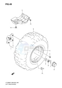 LT-F250 (E28-E33) drawing LEFT REAR WHEEL