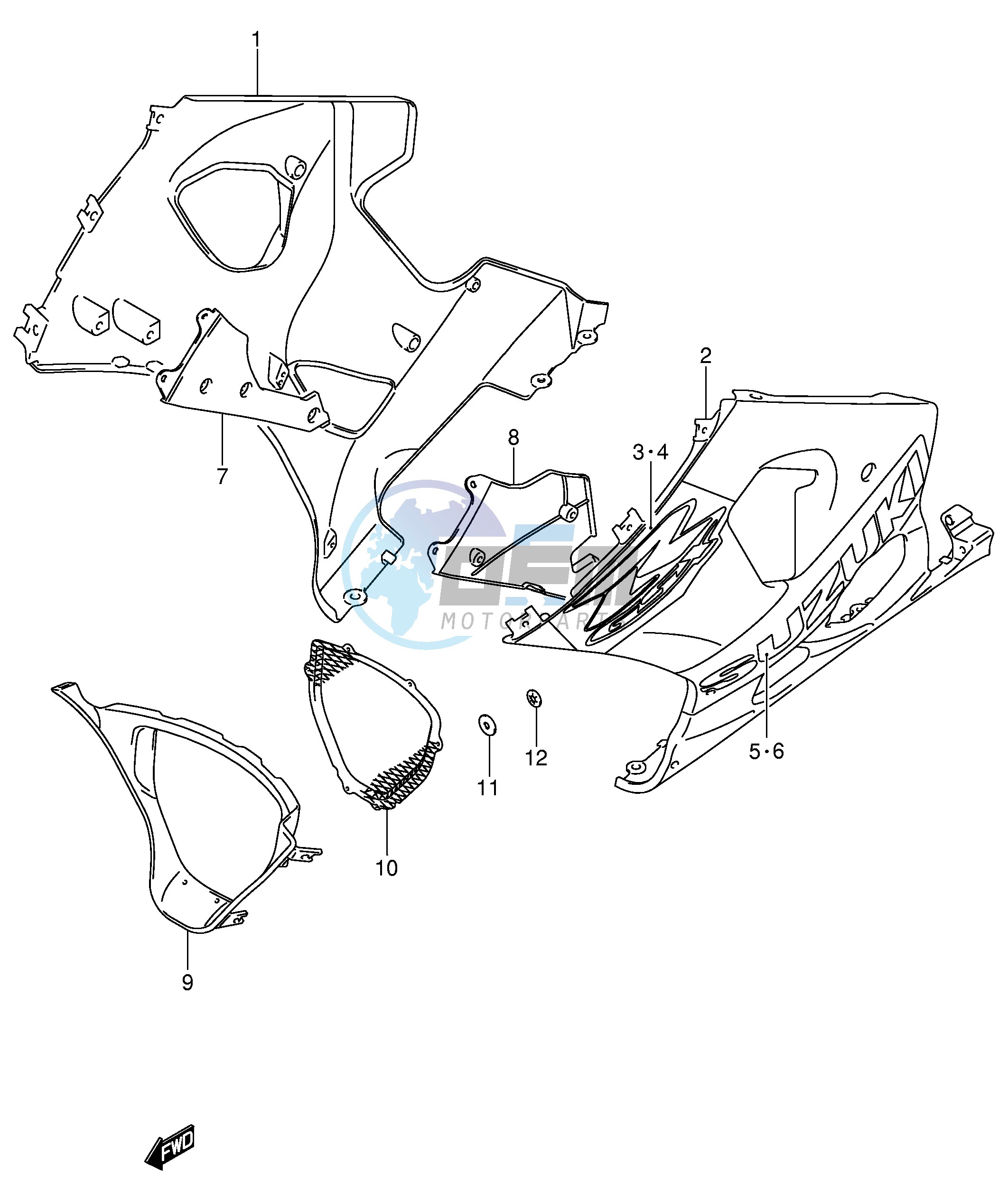 UNDER COWLING (GSX-R1000K4 1TX)