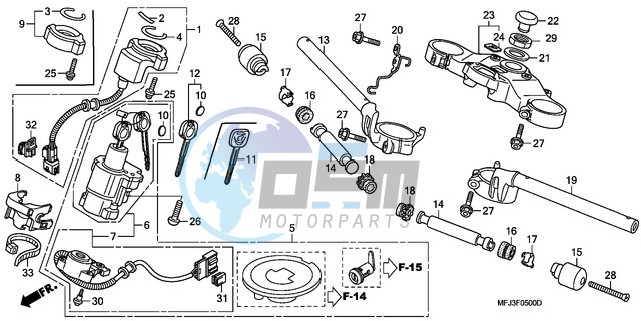 HANDLE PIPE/TOP BRIDGE