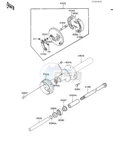 KLT 160 A [KLT160] (A1) [KLT160] drawing FRONT HUB_BRAKE