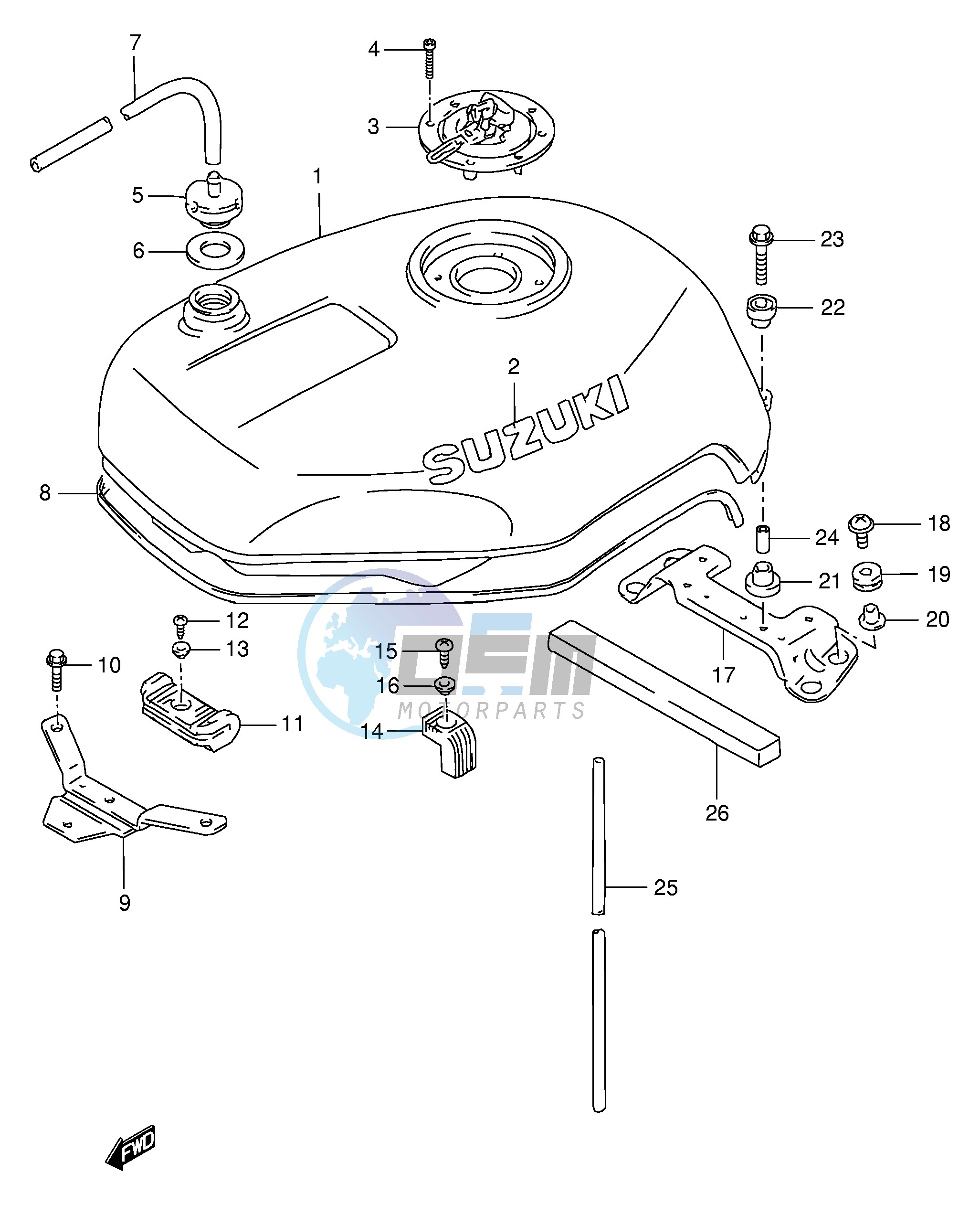 FUEL TANK (MODEL R)