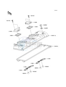 ZX 1000 D [NINJA ZX-10R] (D6F-D7FA) D6F drawing CYLINDER HEAD COVER