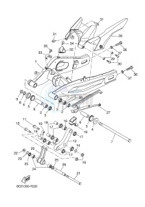 MTT690P-AB MT-07 TRACER TRACER 700 (B7K1 B7K1 B7K1 B7K1) drawing REAR ARM