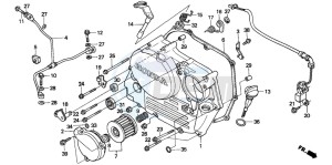 XR250R drawing RIGHT CRANKCASE COVER