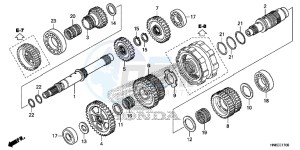 TRX680FAG Wave 110 - AFS110 UK - (E) drawing TRANSMISSION