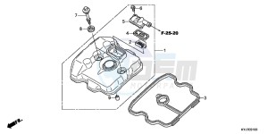 CBR250RD CBR250R 2E - (2E) drawing CYLINDER HEAD COVER