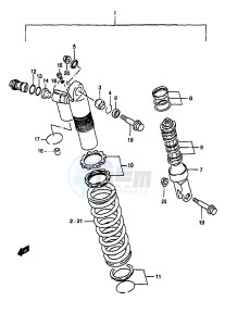 RM250 (T-V-W-X-Y) drawing SHOCK ABSORBER (MODEL T)