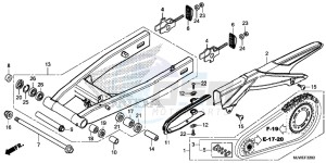 CBR500R England - (3ED) drawing SWINGARM