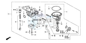 TRX90 drawing CARBURETOR