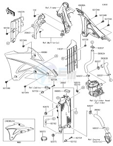 KX85 KX85CGF EU drawing Radiator