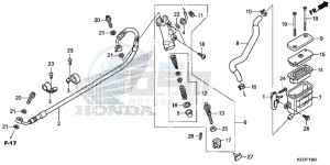 CRF250LF CRF250L E drawing REAR BRAKE MASTER CYLINDER