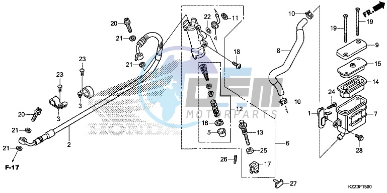 REAR BRAKE MASTER CYLINDER