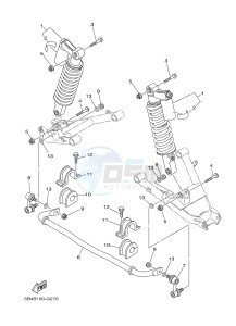 YXR700F YXR7FSPD RHINO 700 SPORTS EDITION (1RBM 1RBN 1RBP) drawing REAR SUSPENSION 2