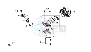 GTS 125I drawing INLET / FUEL INJECTOR / THROTTLE VALVE BODY