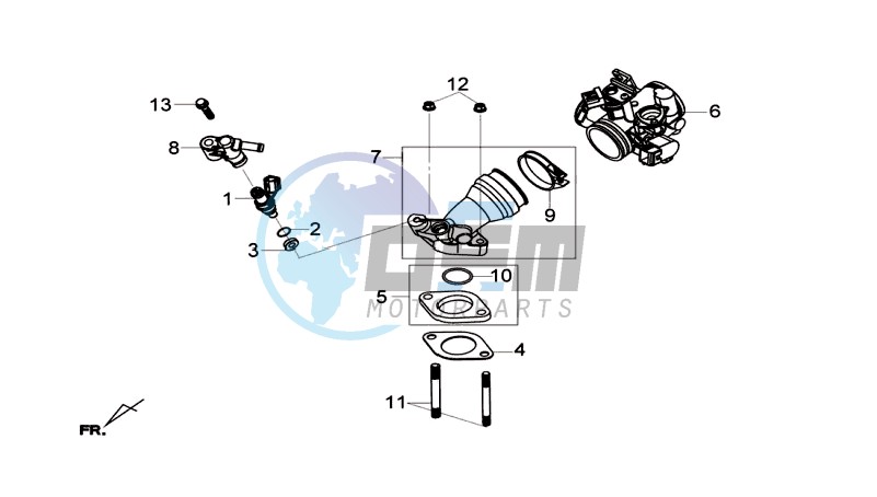 INLET / FUEL INJECTOR / THROTTLE VALVE BODY