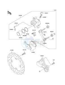 ZX 636 C [NINJA ZX-6R] (C1) C1 drawing REAR BRAKE