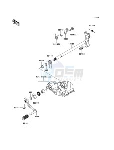 ZZR1400_ABS ZX1400D8F FR GB XX (EU ME A(FRICA) drawing Gear Change Mechanism