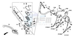 CB600FAA Europe Direct - (ED / ABS) drawing FR. BRAKE MASTER CYLINDER (CB600FA/FA3)