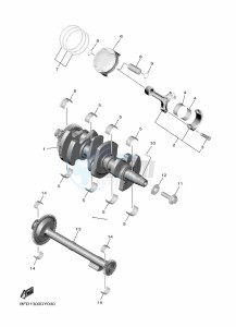 NIKEN GT MXT890D (BFD3) drawing CRANKSHAFT & PISTON