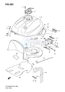 SV1000 (E2) drawing FUEL TANK (MODEL K5)