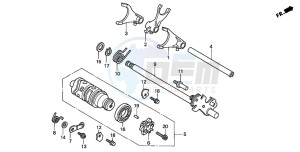 CB500S drawing GEARSHIFT DRUM