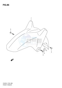 DL650 (E2) V-Strom drawing FRONT FENDER (DL650L1 E19)