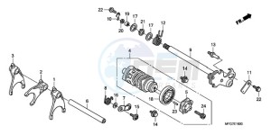 CB600FA9 Europe Direct - (ED / ABS) drawing GEARSHIFT DRUM