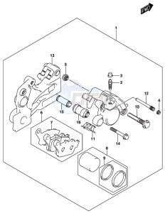 DL250 drawing REAR CALIPER