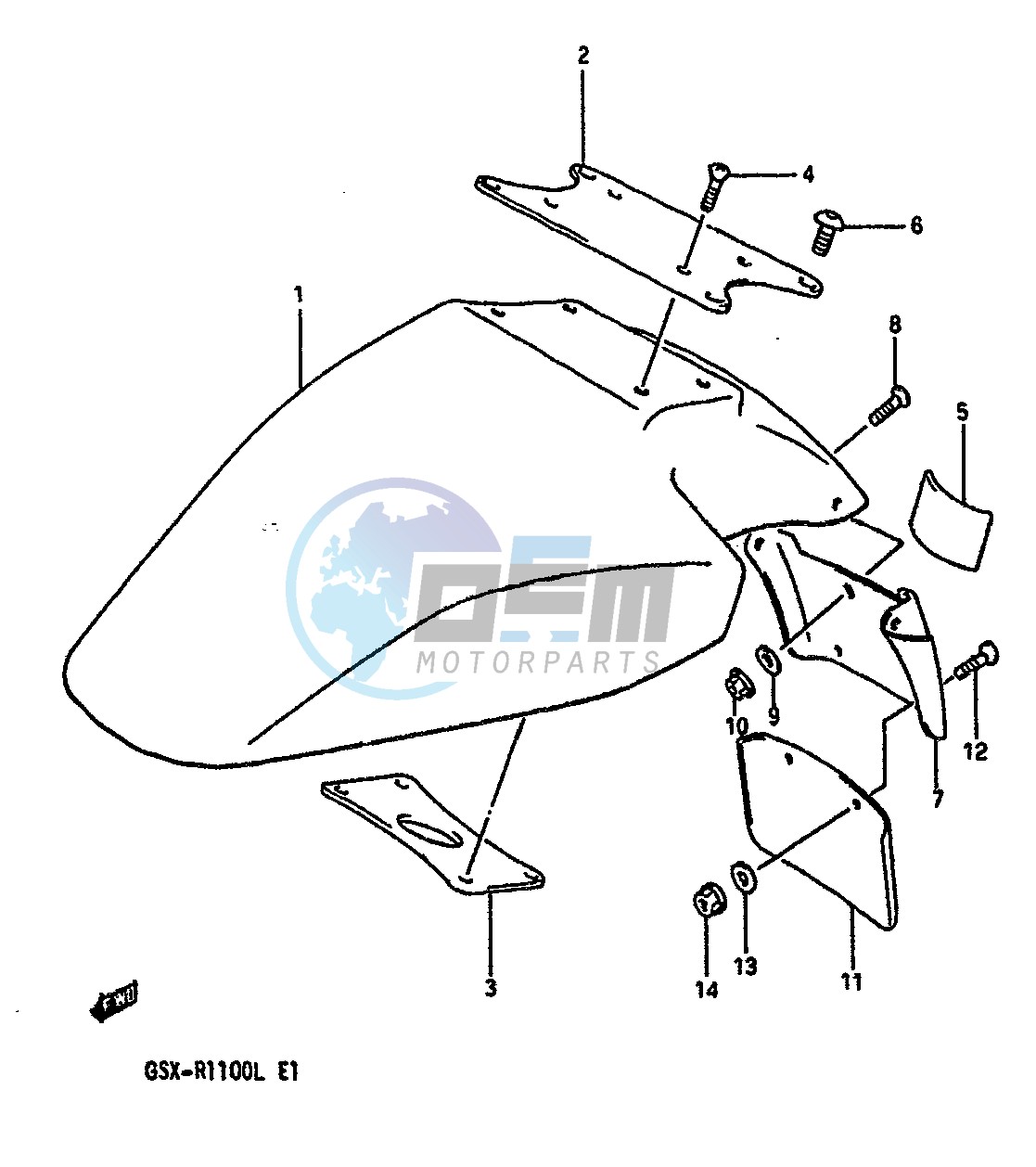 FRONT FENDER (MODEL L E24)