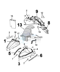 DJANGO 50 4T SPORT P drawing MUDGUARD